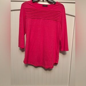 Elegant 3/4 Sleeve Pink Top
